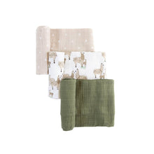 Load image into Gallery viewer, 3pk Cotton Muslin Swaddle - Llama Llama
