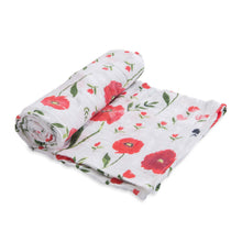 Load image into Gallery viewer, Single Cotton Muslin Swaddle - Summer Poppy
