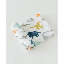 Load image into Gallery viewer, Single Cotton Muslin Swaddle - Dino Friends
