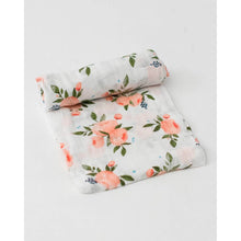 Load image into Gallery viewer, Single Cotton Muslin Swaddle - Watercolour Roses