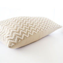 Load image into Gallery viewer, GILDA RECTANGLE CUSHION AND FEATHER INNER- CREAM NATURAL