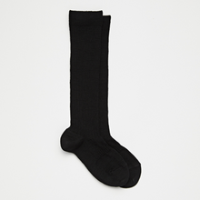 Load image into Gallery viewer, MENS Merino Wool Plain Knee High Socks | Man BLACK