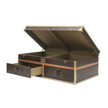 Load image into Gallery viewer, Can be ordered in: VOYAGER TRUNK COFFEE TABLE - AGED BROWN