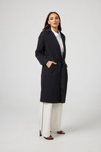 Load image into Gallery viewer, Weekender Trench Coat- Black Ecru