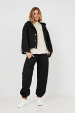 Load image into Gallery viewer, Varsity Hoodie- Black Quilt