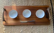 Load image into Gallery viewer, SERVING BOARD- Native Kauri Timber and NZ Deer Antler
