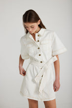 Load image into Gallery viewer, Defender Short Sleeve Dress- WHITE