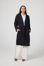 Load image into Gallery viewer, Weekender Trench Coat- Black Ecru