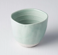 Load image into Gallery viewer, SET OF TWO Light Teal Lopsided Mug- Small