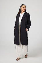 Load image into Gallery viewer, Weekender Trench Coat- Black Ecru