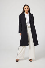 Load image into Gallery viewer, Weekender Trench Coat- Black Ecru