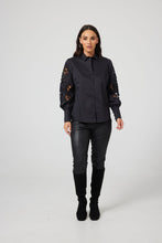 Load image into Gallery viewer, Victoria Shirt- Black Embroidery