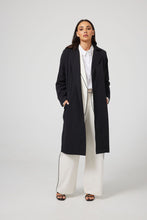 Load image into Gallery viewer, Weekender Trench Coat- Black Ecru