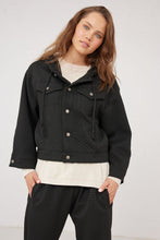 Load image into Gallery viewer, Varsity Hoodie- Black Quilt