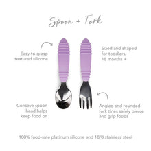 Load image into Gallery viewer, Bumkins Spoon and Fork - Lavender
