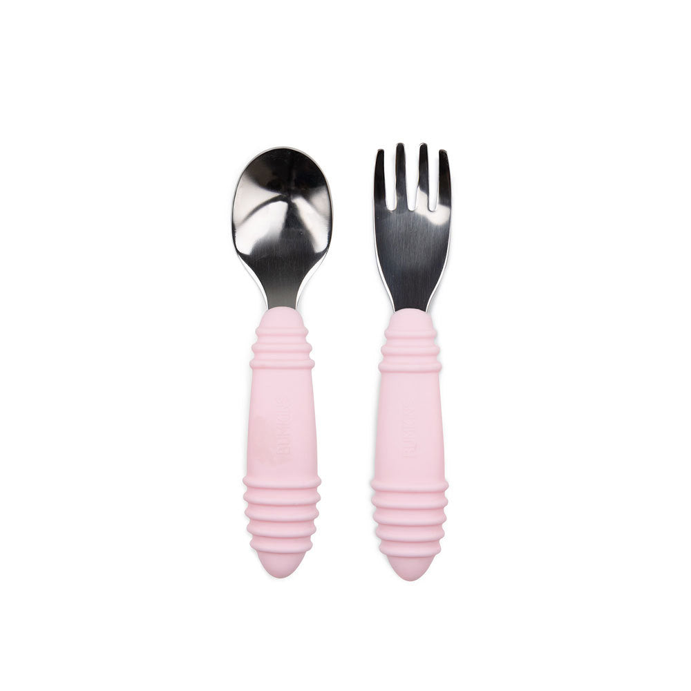 Bumkins Spoon and Fork - Pink