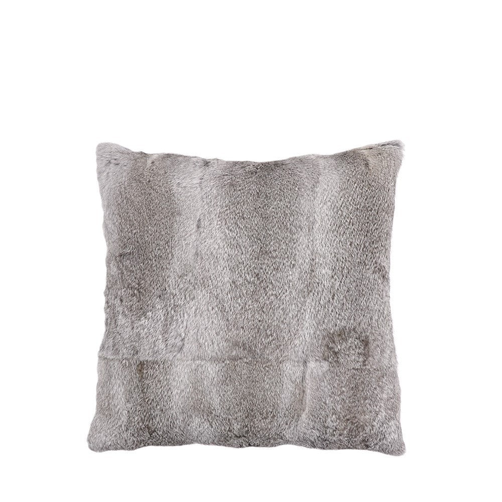 Can be ordered in: ARCTIC RABBIT CUSHION FULL SKIN GREY 50cm x 50cm