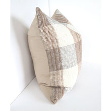 Load image into Gallery viewer, GRETA CUSHION AND FEATHER INNER - GREY CHECK
