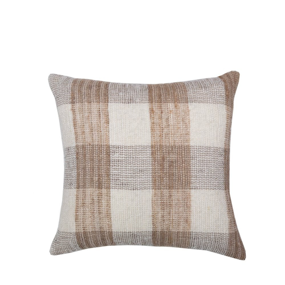 GRETA CUSHION AND FEATHER INNER - GREY CHECK