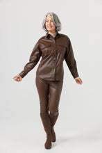 Load image into Gallery viewer, Trinity Shacket- CHOCOLATE
