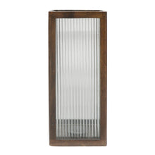 Load image into Gallery viewer, TATE LARGE REEDED GLASS HURRICANE LAMP - NATURAL
