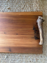 Load image into Gallery viewer, SERVING BOARD- Native Kauri Timber and NZ Deer Antler
