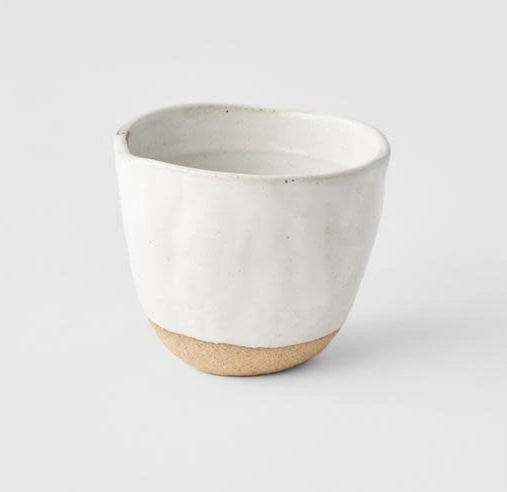 White Lopsided Mug- Small