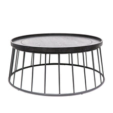 Load image into Gallery viewer, Can be ordered in: REID ROUND COFFEE TABLE - BLACK &amp; BLACK
