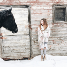 Load image into Gallery viewer, WOMENS Merino Wool Knee High Socks | WOMAN | Snowflake
